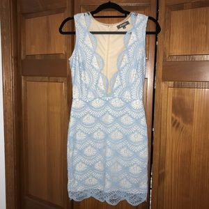 Blue Missguided Lace Dress